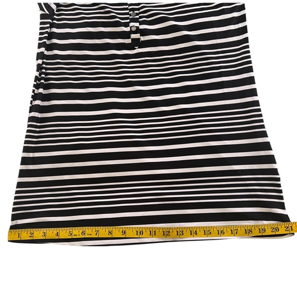 Kim Rogers NWT size Small Black & White Stripe Tunic Top with Spandex Fall - Picture 14 of 14